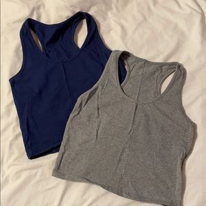 Set of 2 - Cropped Workout Tanks